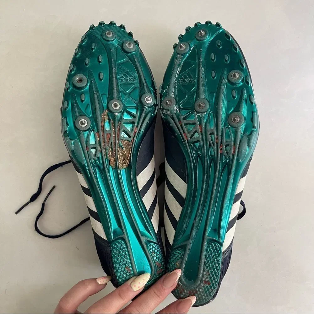 Adidas Blue White Running Adizero Accelerator Spikes 12